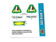 Custom Kenner 1985 Super Powers Collection Lex-Soar 7 Lexsoar7 stickers + Bonus!