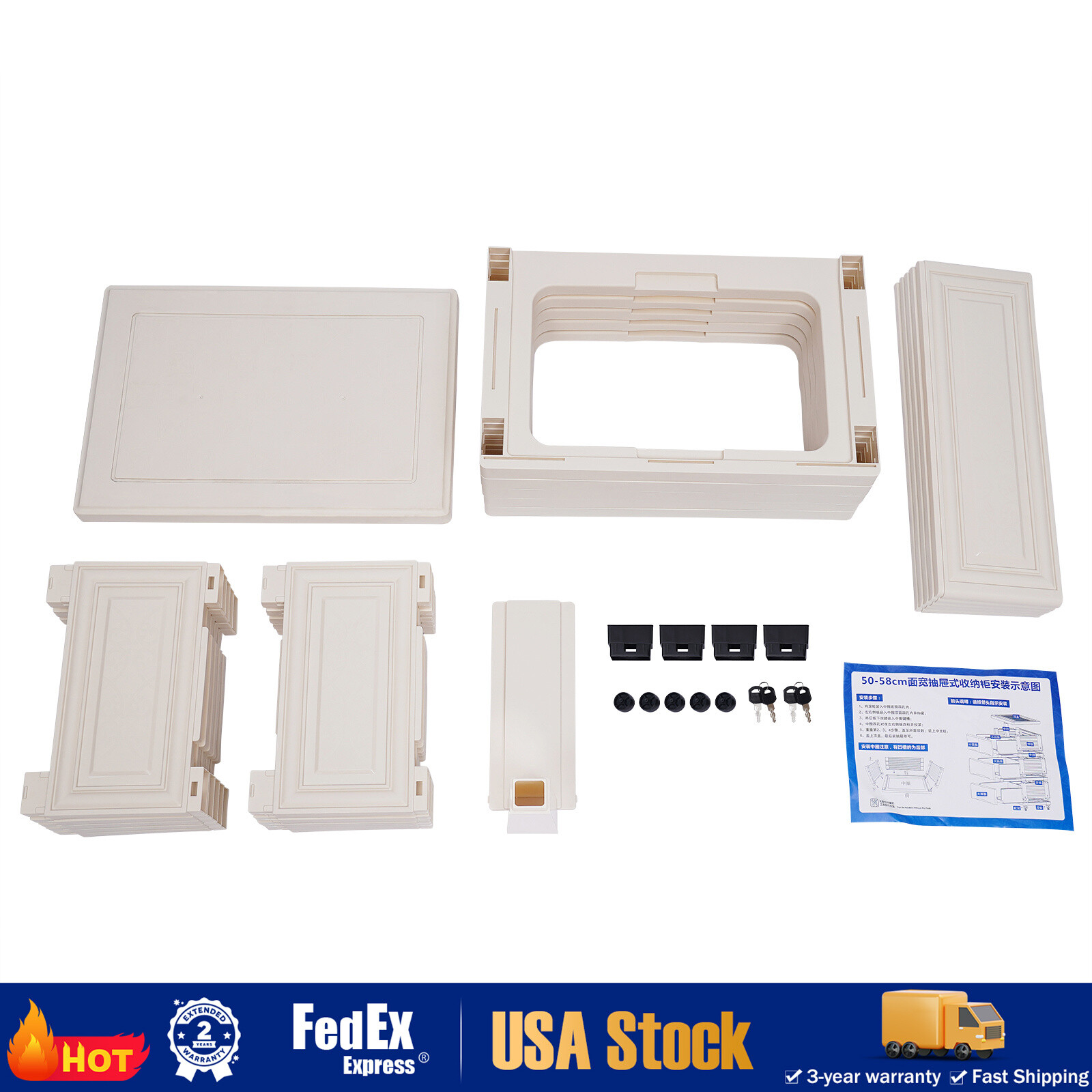 Tall 6-Drawer Wood Dresser Chest Bedroom Closet Storage Organizer-image