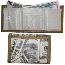 Lot of 6 men's money monogramed trifold wallet Credit card men's zip coin pocket