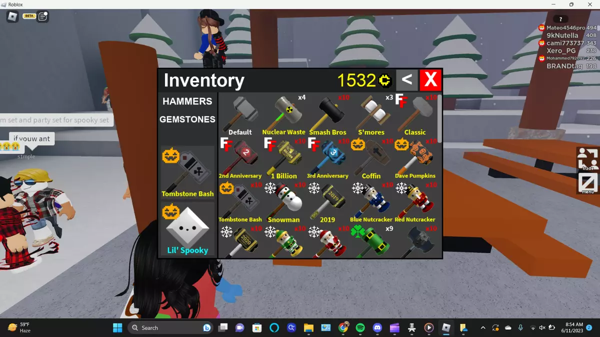 Roblox Flee the facility hammers, Video Gaming, Video Games, Others on  Carousell