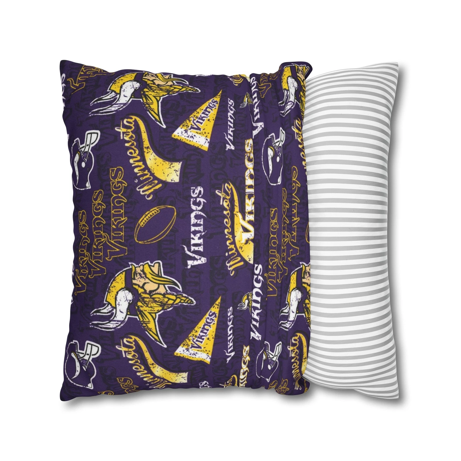 Minnesota Vikings Spun Square Throw Pillow