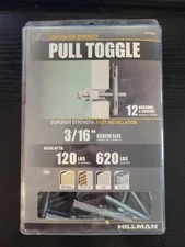 Hillman 3/16" Pull Toggle Anchors & Screws 12-pack  Hillman #337604