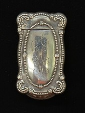 Victorian, signé AHR, bon état argent sterling 0,925, coffre fort allumettes, NR