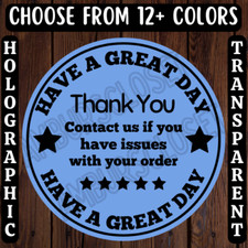 40 SMALL BUSINESS STICKERS 2" ROUND LABELS SEALS SCRATCH RESISTANT THANK YOU