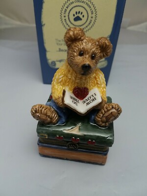 Boyds Bearware Pottery - Wilson w/Love Sonnets -Le Bearmoge Box - 392007 - NEW