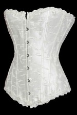 exclusive Vollbrust Corsage Hochzeit Handschuhe Satin Mieder Wäschebeutel