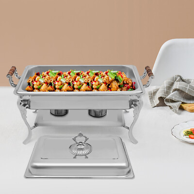 9L Buffet Party Food Warmer Stainless Steel Catering Chafer Chafing Dish Set US