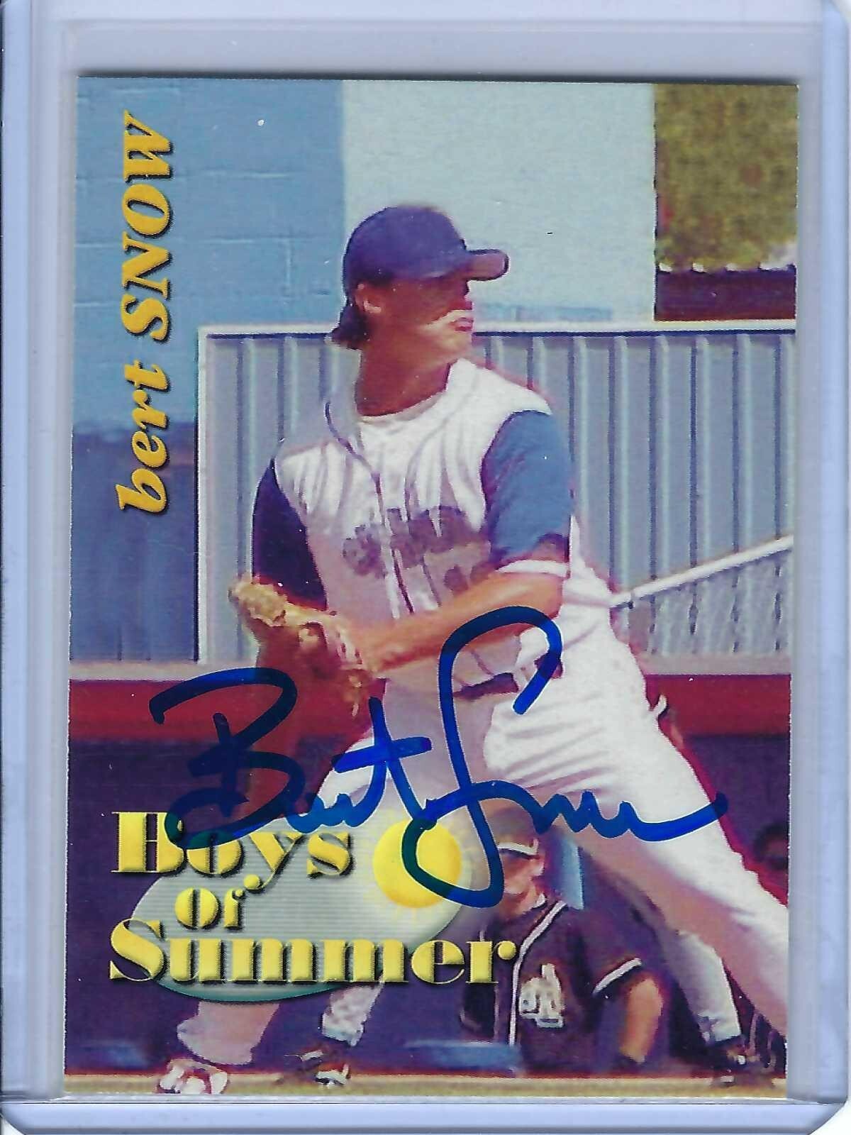 OAKLAND A'S BERT SNOW 2001 ROYAL ROOKIES BOYS OF SUMMER SIGNED CARD # 8 AUTO