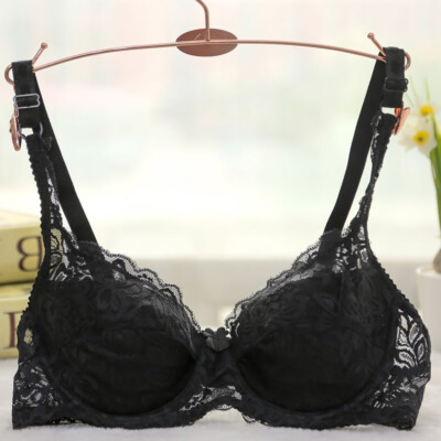 New Sexy Full Lace Bra Push up padded effect A B C D DD E F Cup 32-44 Underwear
