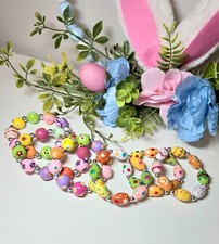 Easter Bracelets Spring Bracelet Colorful Egg Polka Dot Flowers Bracelets 6 pcs