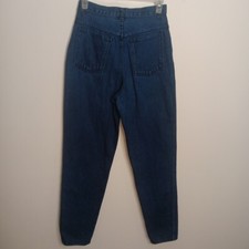 Vintage International Stefano Dark Wash High Rise Mom Jeans Size 6 Button Front