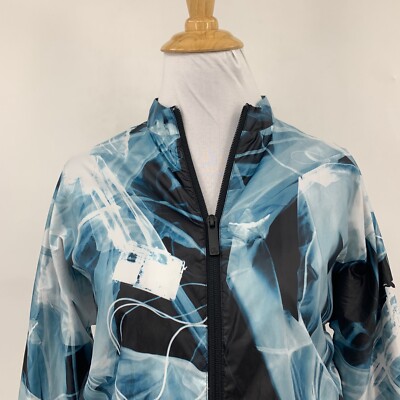 Puma Jacket Womens S Small Abstract Full Zip Lined Athletic