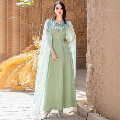 Abaya Women Evening Party Maxi Dress Wedding Kaftan Formal Prom Dresses  Fashion