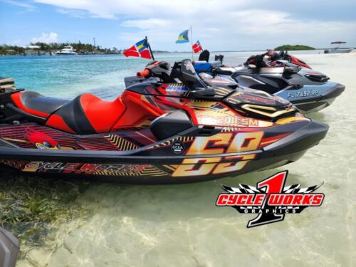 SeaDoo RXT300 GTX302018-2020 Graphics Kit Jet Ski Graphic Kit Decals SWIRL - Picture 3 of 7