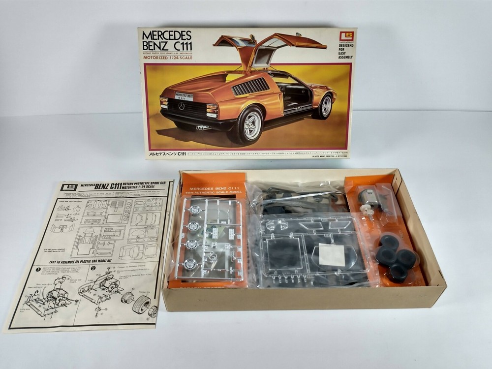 Mercedes Benz C111 Rotary Prototype LS 1:24 Motorized Model Kit ~ Sealed Parts