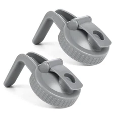 2 Pack Wide Mouth Mason Jar Pitcher Lids with Pour Spout Flip Cap and Handle