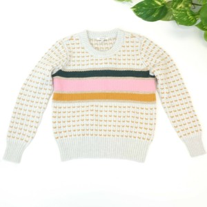 striped puff sleeve sweater