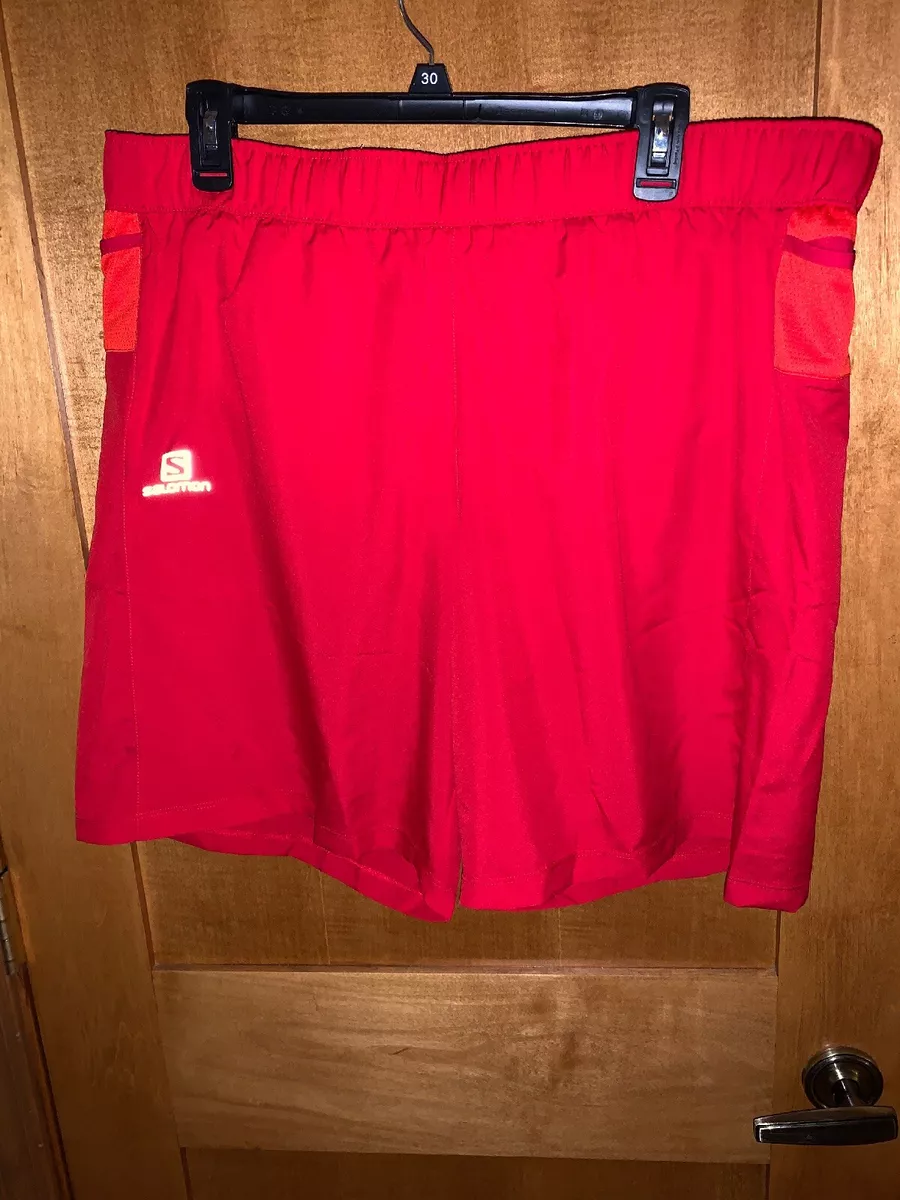 NWT Salomon Running Shorts Mens - Barbados Cherry XXLarge |