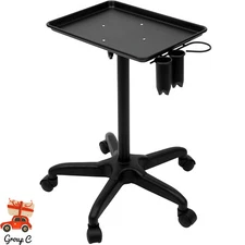 New Professional Salon Trolley Aluminum Trolley Hair Instrument Tray Caddy Black