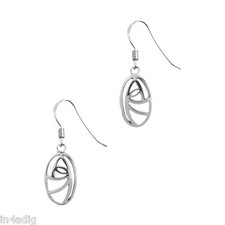 Mackintosh Glasgow Rose Sterling Silver Drop Earrings