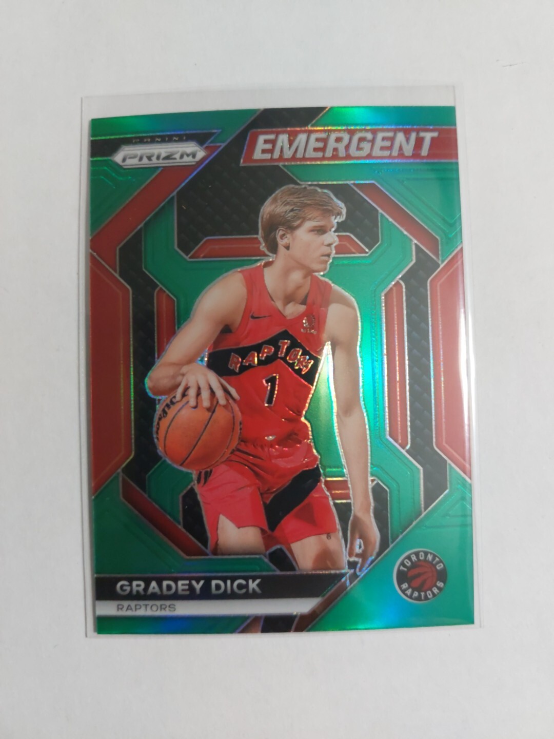 2023-24 Panini Prizm Emergent Gradey Dick #22 Green Prizm