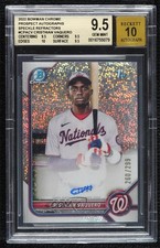 2022 Bowman Chrome Speckle Refractor 260/299 Cristhian Vaquero BGS 9.5 Auto 16mf