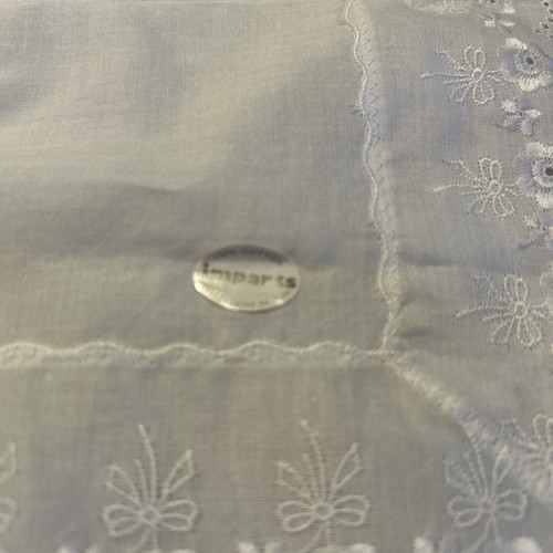 3 Vintage Imparts Ladies Hankies Japan Embroidered Lace White Pink 11-12” Napkin - Picture 6 of 11