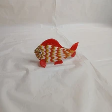 Fitz and Floyd Glass Menagerie RED FISH Handblown Miniature Figurine 