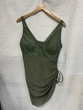 Green Plus Sized Tummy Control Bathing Suit Piece Swimsuit Women  s 2X Flattering