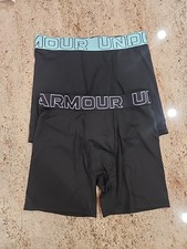 New Boy's UNDER ARMOUR Set Of 2 Polyester Blend Boxer Brief size L