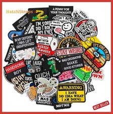 20 Funny Patches Hook and Loop Embroidered Meme Morale Patch DIY for Backpacks