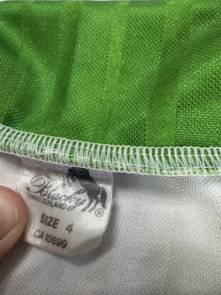 Camiseta de Fútbol Vintage Años 90 Suiza Verde Extremadamente Rara Artículo de Coleccionista Talla M Foto 3 de 4