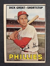 1967 Topps Dick Groat Vintage Baseball Card #205 Philadelphia Phillies Vg/Ex