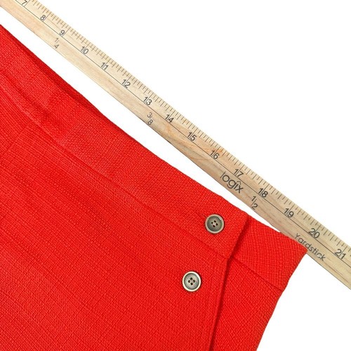 Banana Republic Tweed Shorts Women Size 18 Orange Sailor Nautical Minimalist NEW - Picture 7 of 11