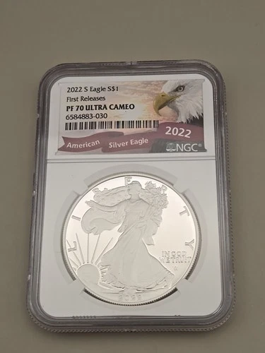 2022 S American Silver Eagle First Releases NGC PF70 Ultra Cameo