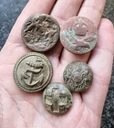 WW1 WW2 Military Buttons Brass Metal Detecting Finds Antique (1)