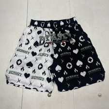 Dynasty Hoops Black & White Spade Printed Basketball Short Youth Kids Size XL