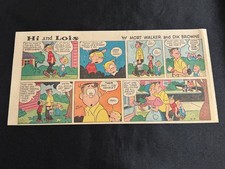 #19b HI AND LOIS by Mort Walker Sunday Third Page Comic Strip September 13. 1959