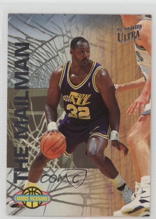 1993-94 Fleer Ultra Famous Nicknames Karl Malone #9 HOF 2w3