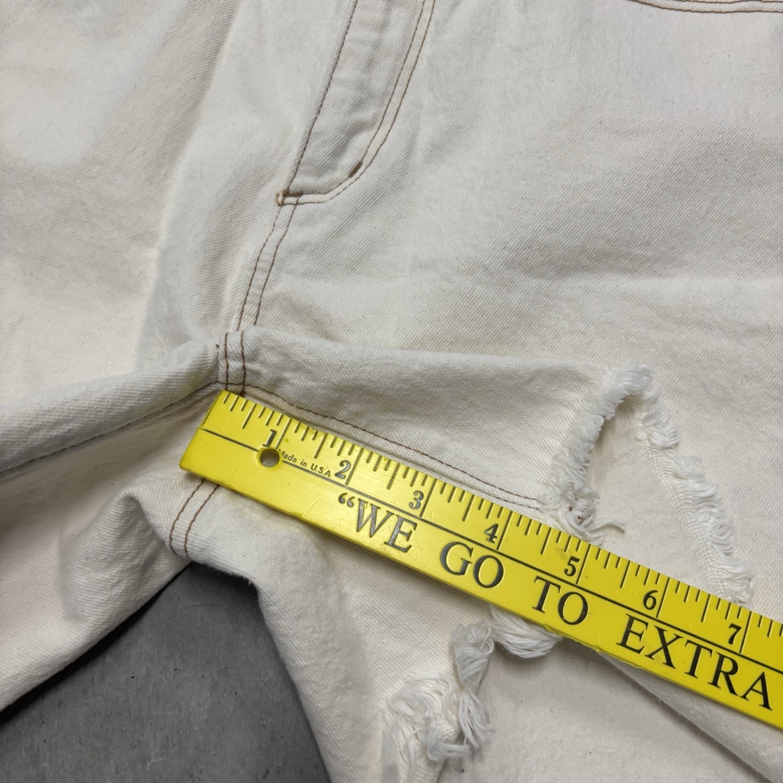 Loft Women's High Waist Boyfriend Shorts Size 8/29 Off White NWT Frayed 5 Inch thumbnail 5