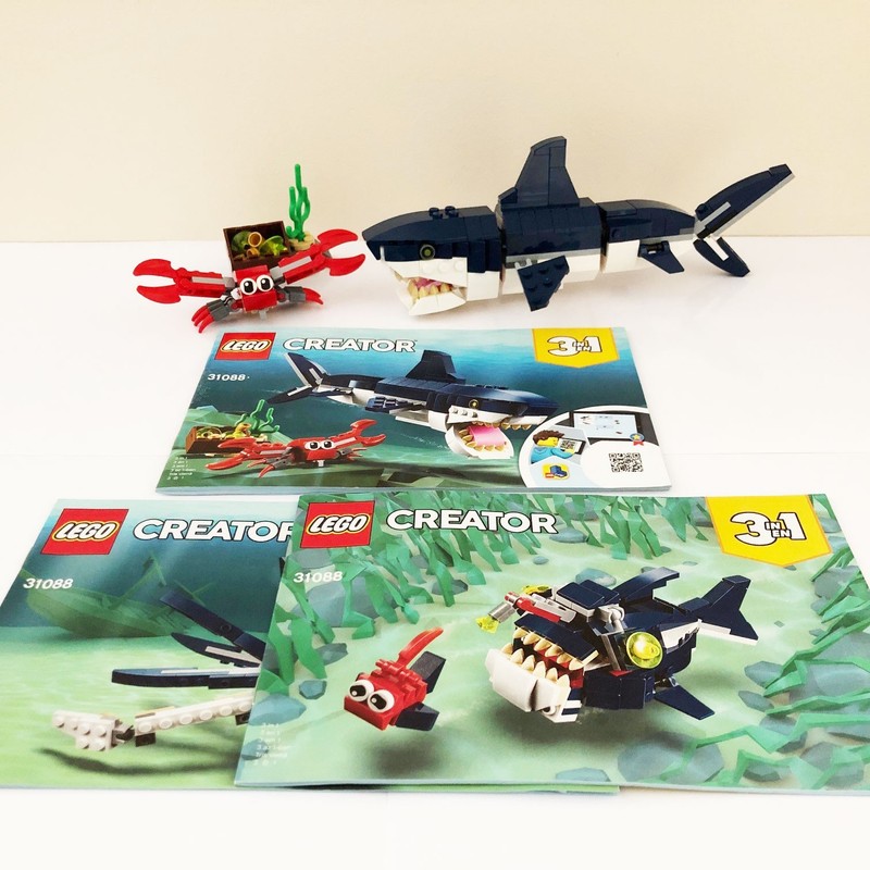 LEGO Creator 3 in 1: 31088 Deep Sea Creatures - 100% Complete with Instructions
