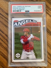 2021 Topps UK Edition 1978-79 Redux Shohei Ohtani Angels Mint PSA 9