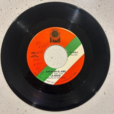 La Edad - Amor En El Aire / Bien O Mal 45 RPM - Discos Fama [FA-1620] EX