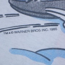 VTG WB Looney Tunes Shirt Womens Large White Tweety Sylvester AOP 1980s Tshirt