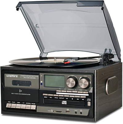 Looptone マルチオーディオレコーダー プレーヤー TR-18CD Looptone Vinyl Record Player 9 in 1 3 Speed Bluetooth Vintage