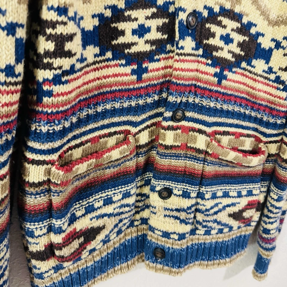 Тяжелый мужской кардиган на пуговицах American Eagle Southwest свитер S Aztec - Изображение 4 из 4