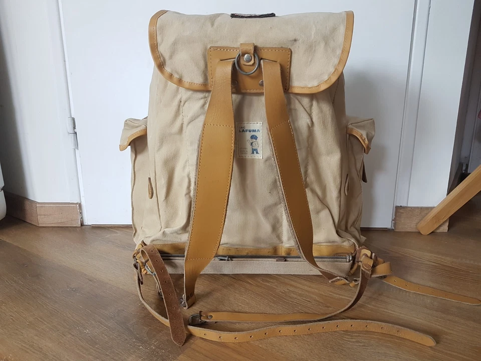 Lafuma Ancien sac à dos de randonnée vintage scoot alpinisme montagne camping - Photo 4/4