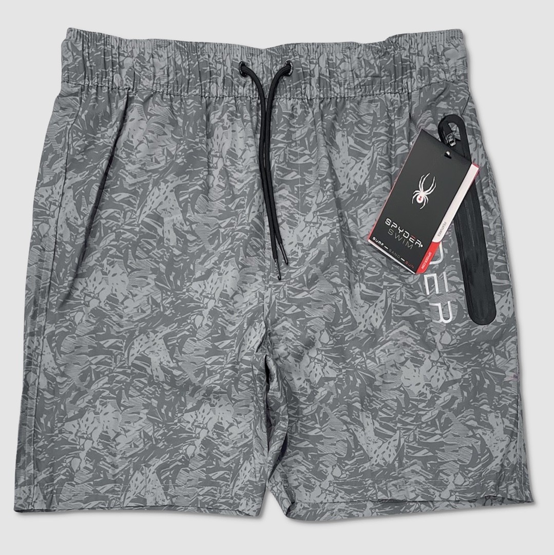 Spyder Volley Swimsuit Swim Trunks - NWT Mens Size 2XL Grey - 46863-E4 5390₽