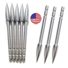 12pcs 100-200gr Archery Arrowheads Tips Point Field Practice ID4.2mm Arrow Shaft