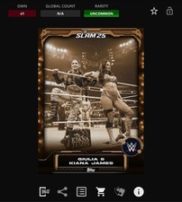 VIDEOGAME Topps WWE Slam PRIZE WHEEL Holiday Monochrome - GIULIA & KIANA JAMES